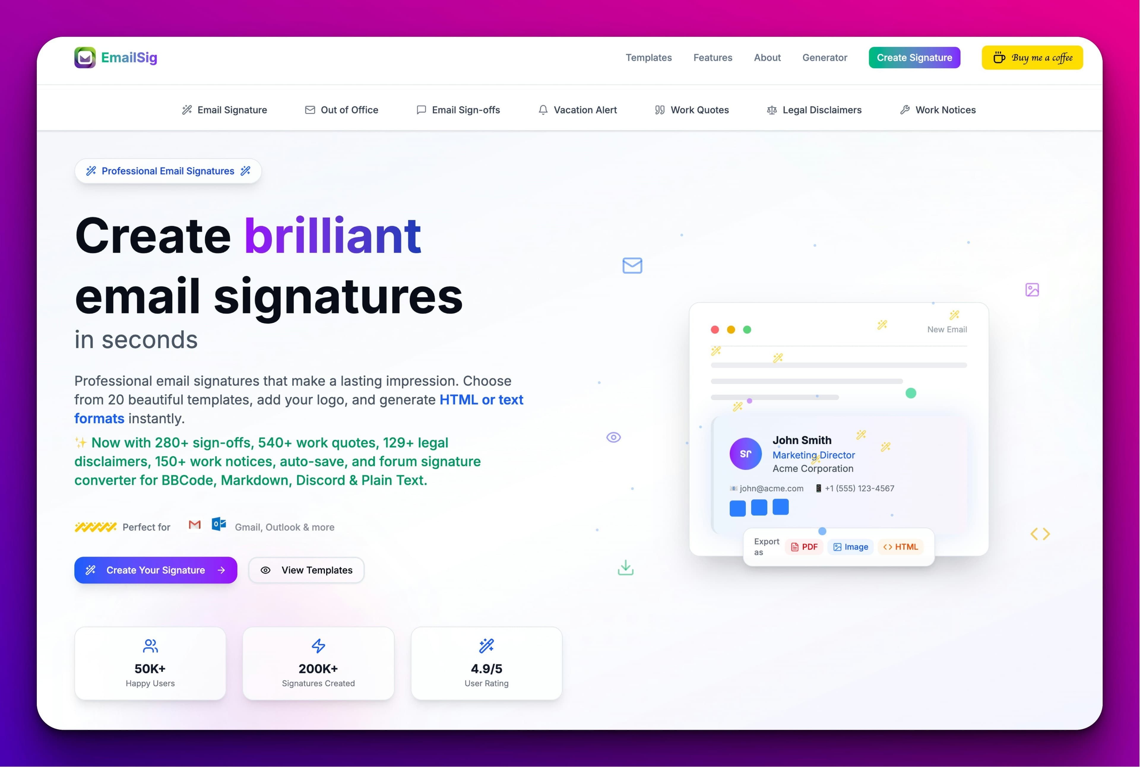 EmailSig screenshot 14