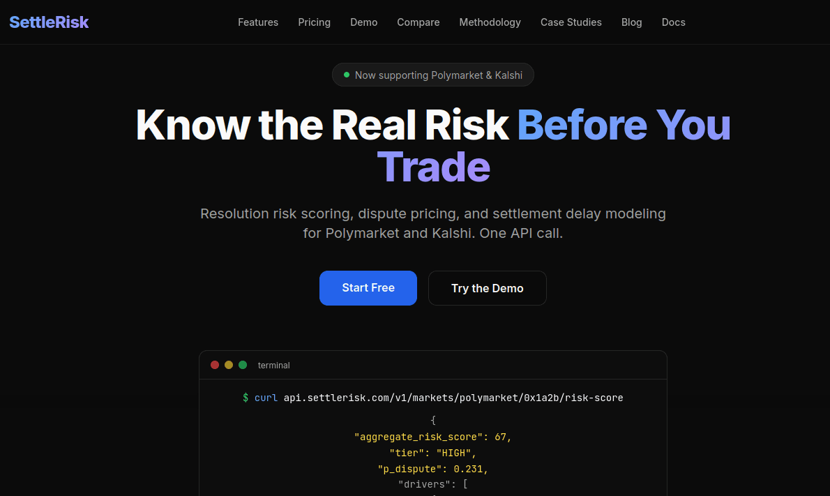 SettleRisk screenshot 1