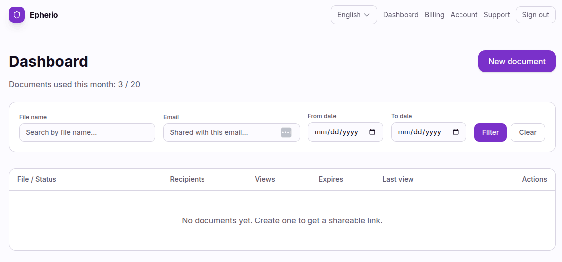 Epherio screenshot 1