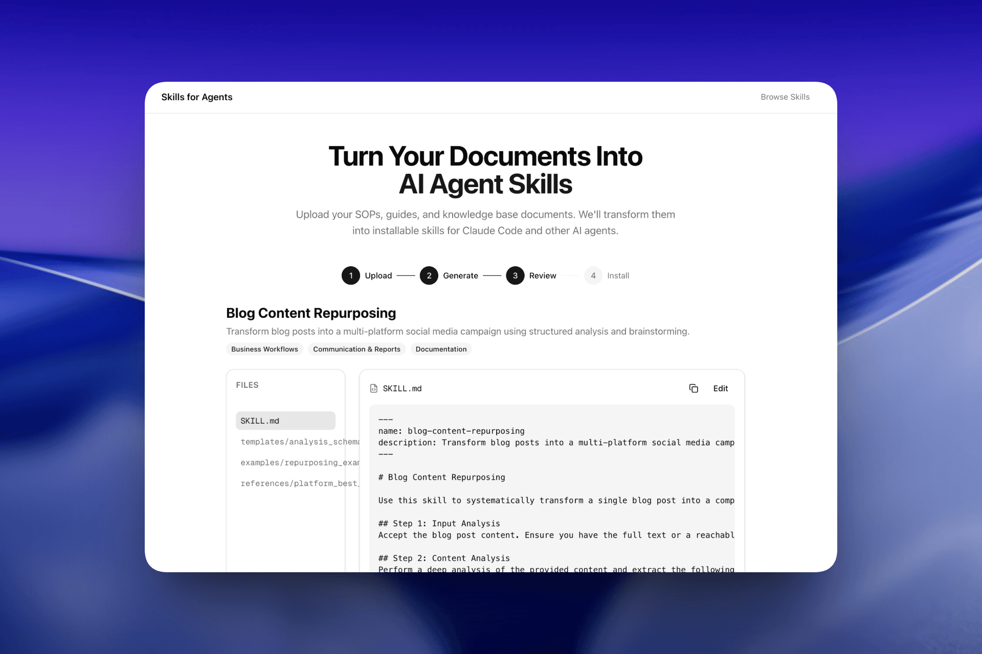 Skills for Agents screenshot 2