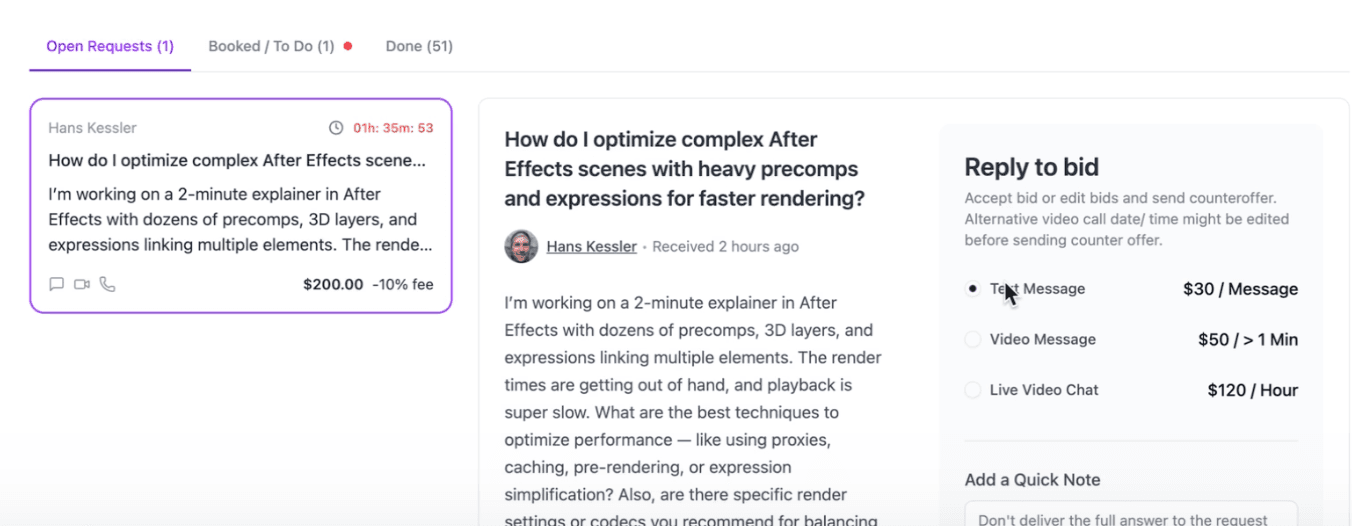 Skillbid.io screenshot 2