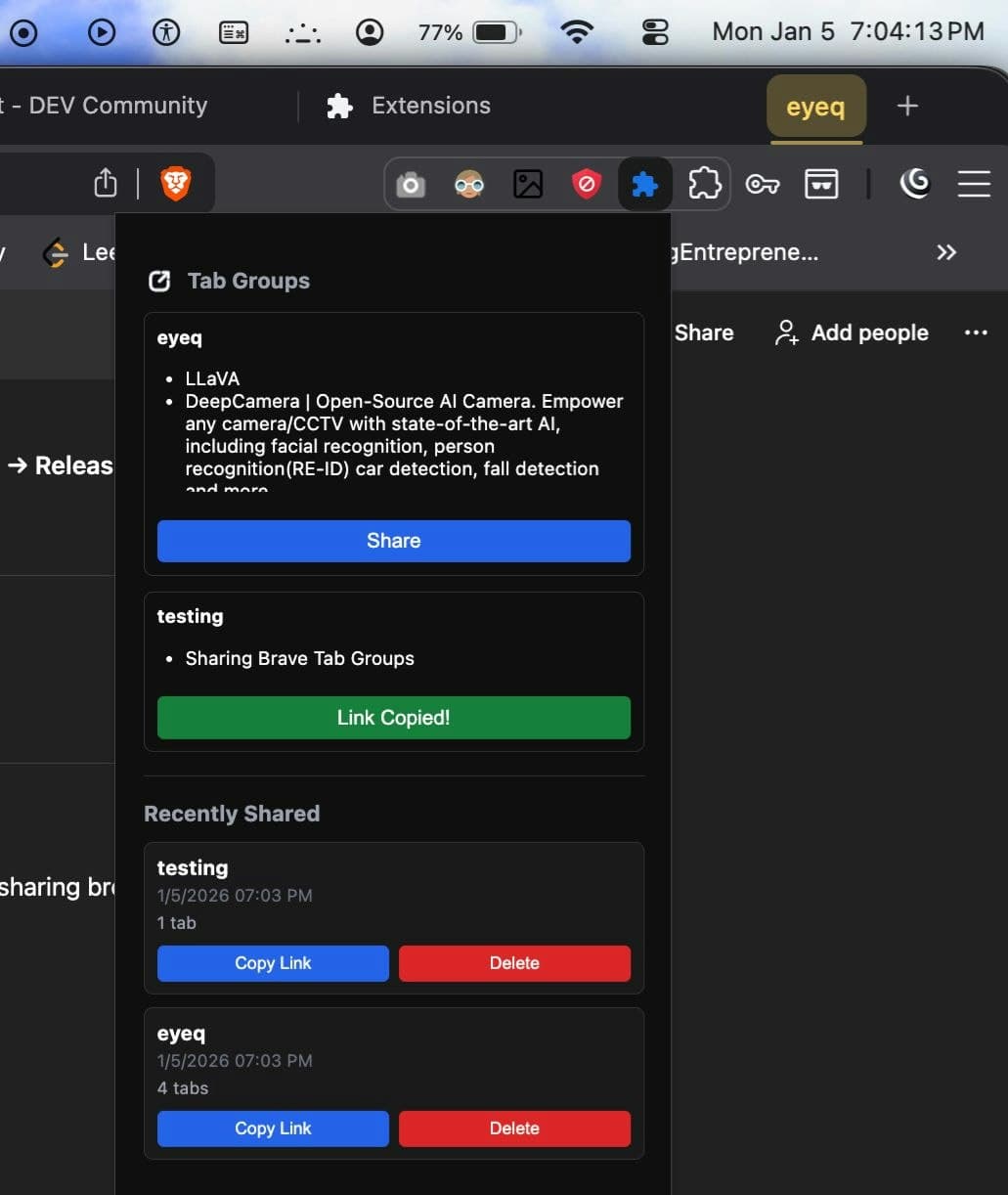 TabShare screenshot 2