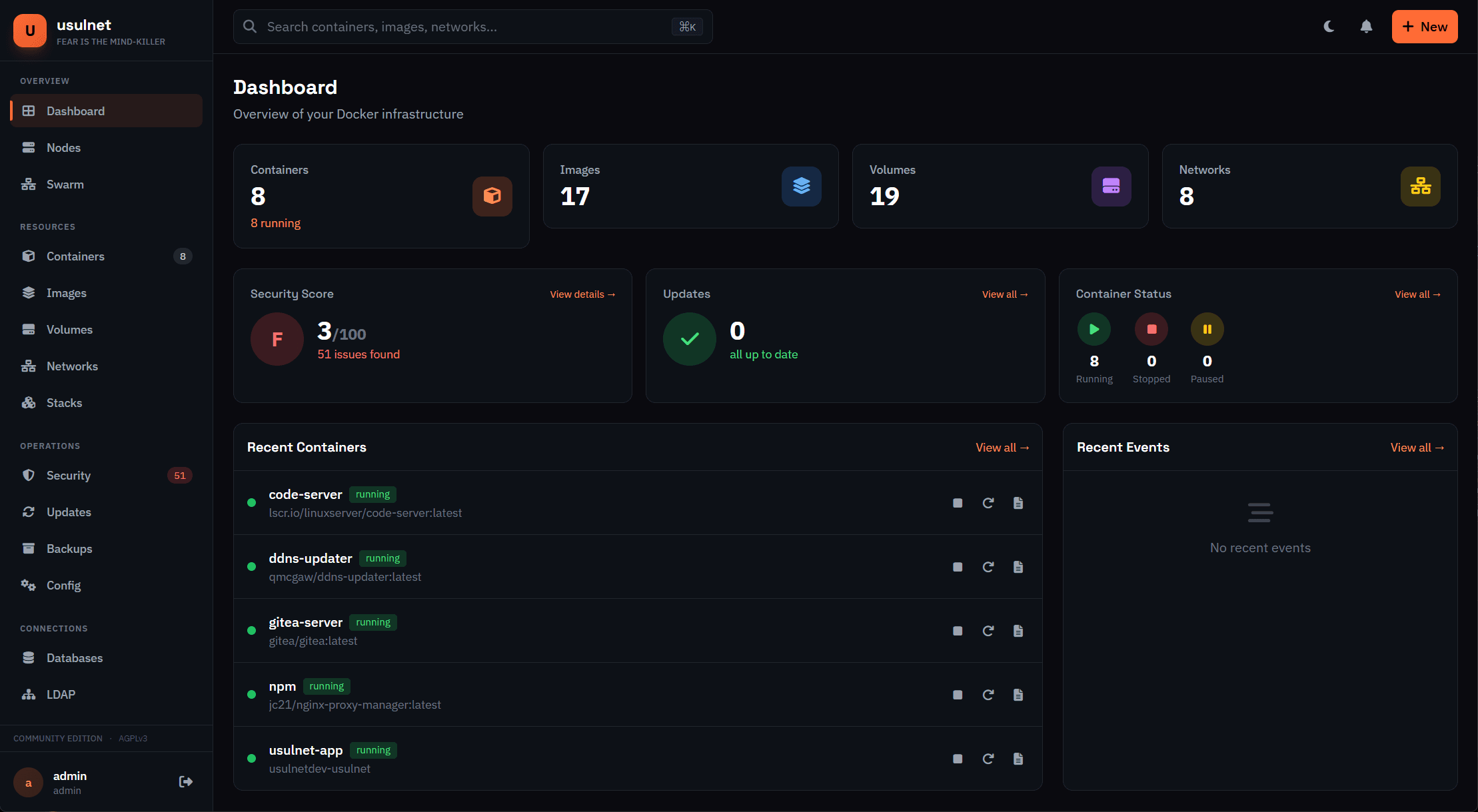 usulnet — DevOps & SysAdmins UI screenshot 19