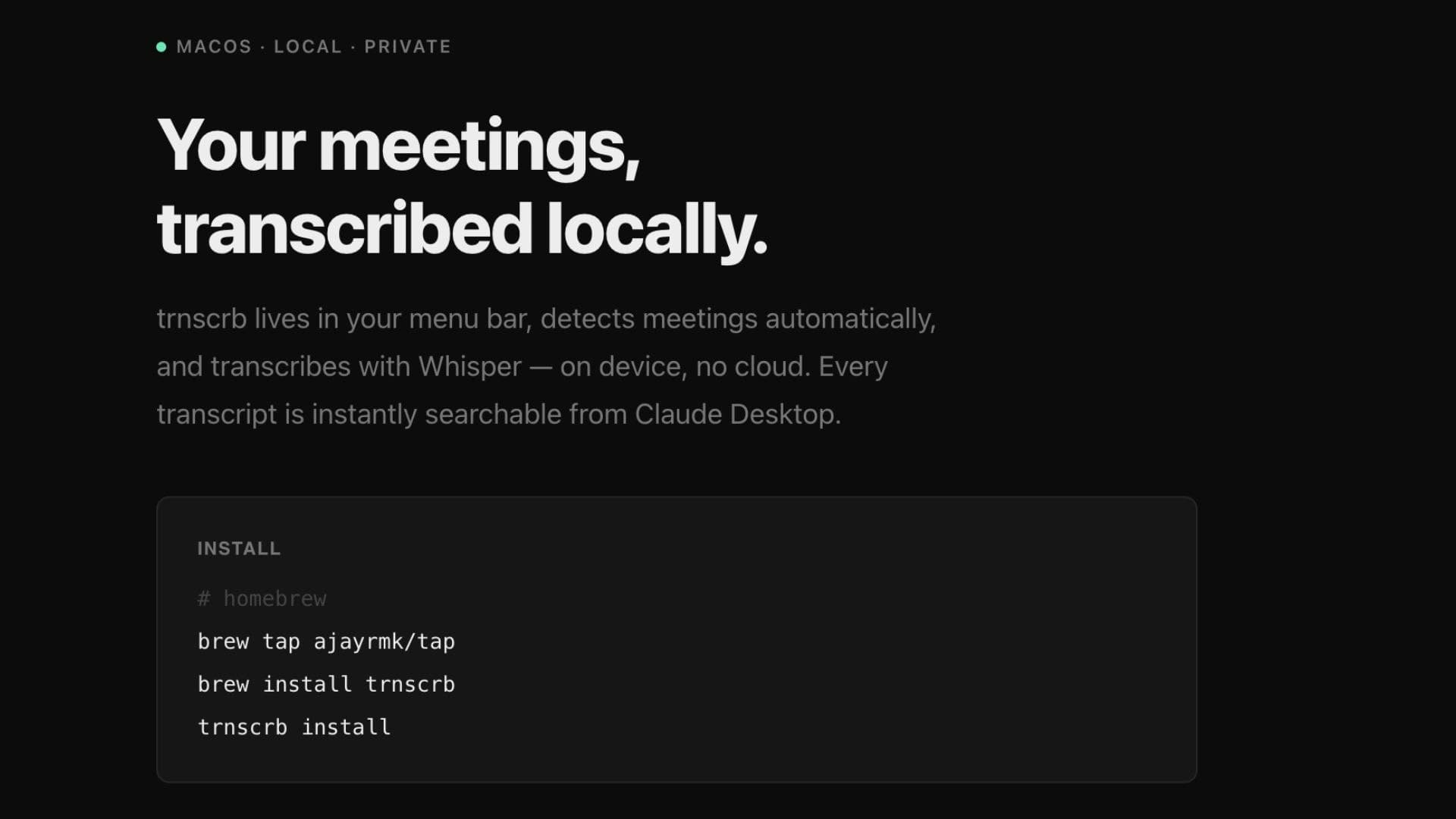 trnscrb screenshot 2