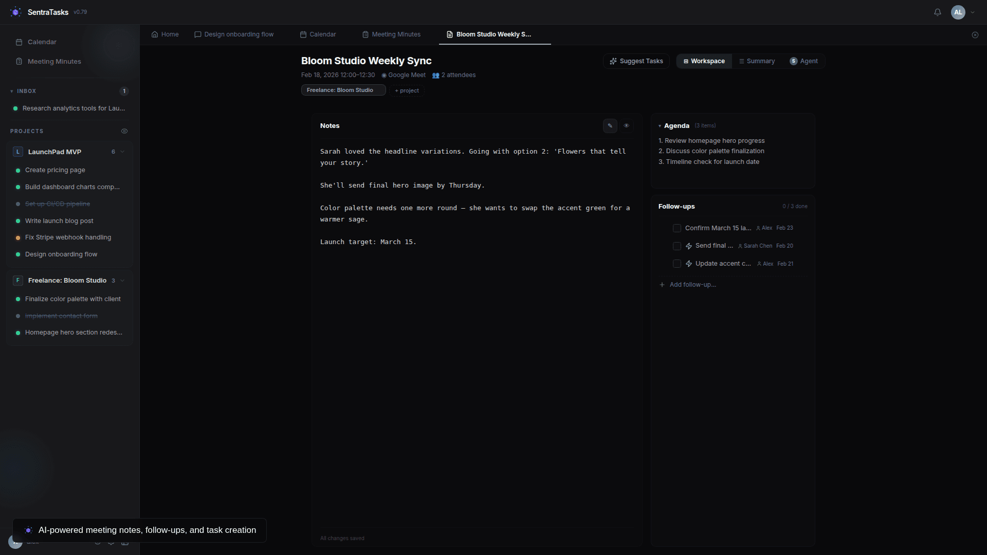 Sentra Tasks V1 screenshot 2