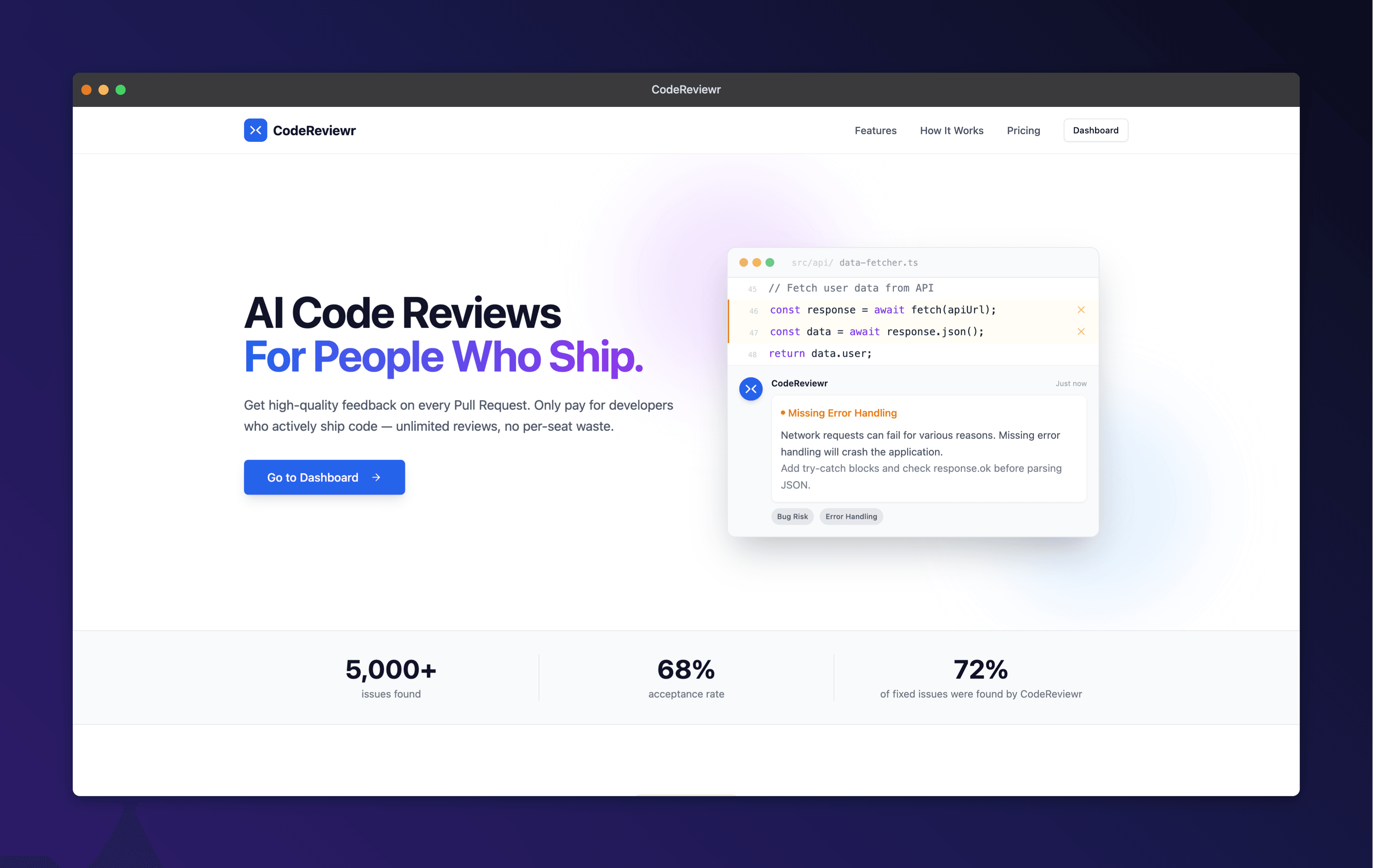 CodeReviewr screenshot 1