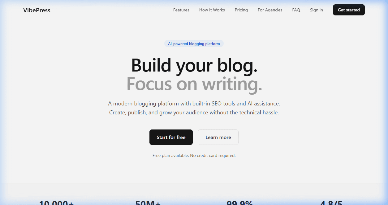 VibePress screenshot 1