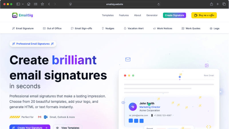 EmailSig screenshot 6