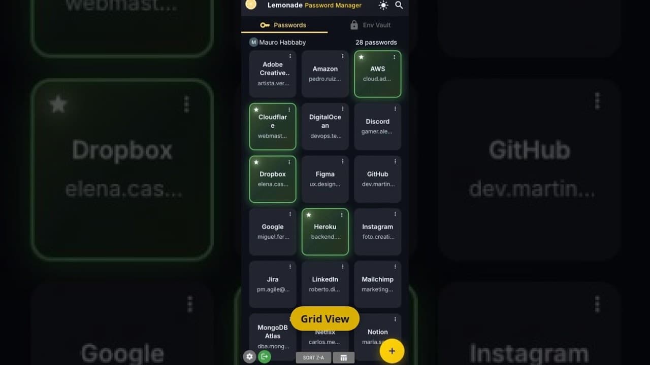 Lemonade Password Manager screenshot 1