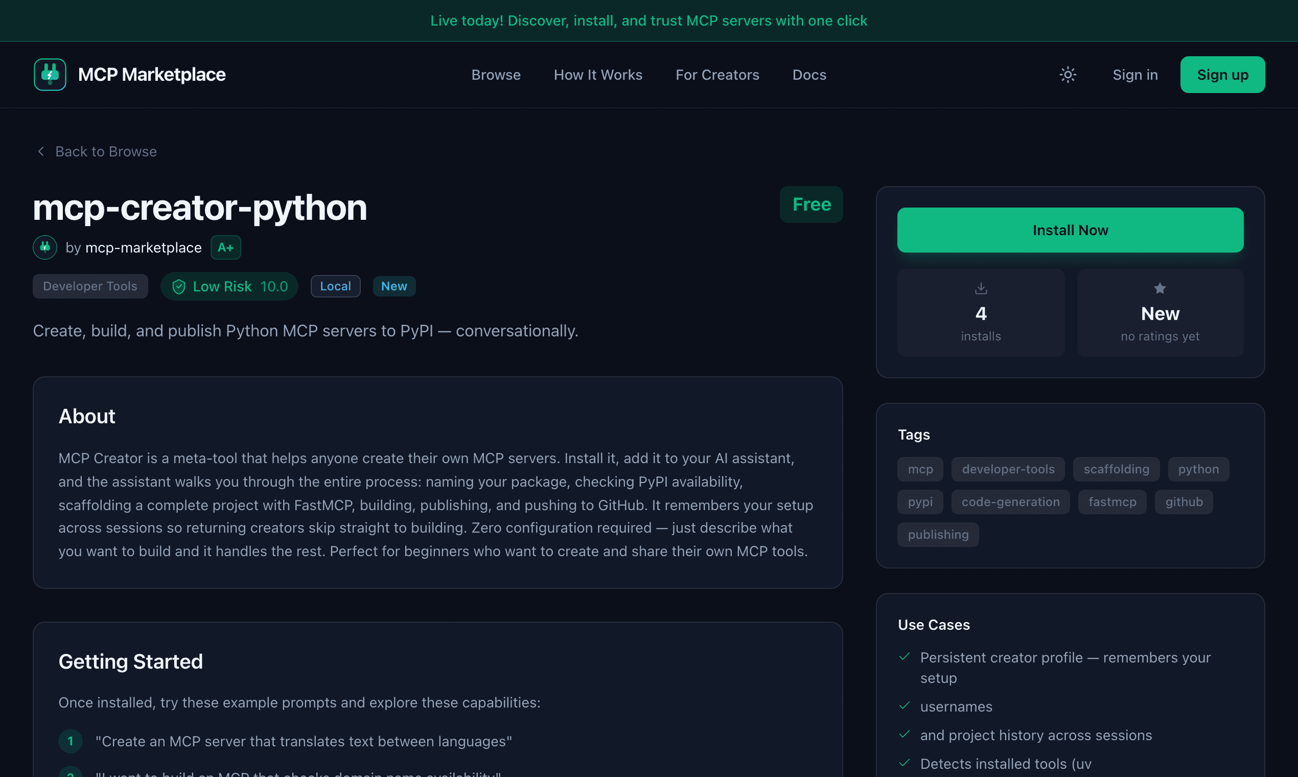 MCP Marketplace screenshot 3