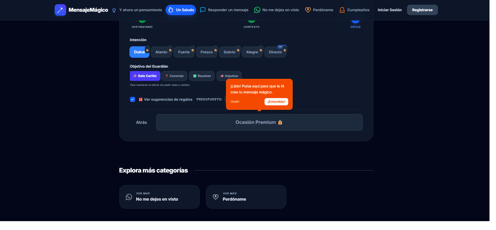 Mensaje Mágico screenshot 2