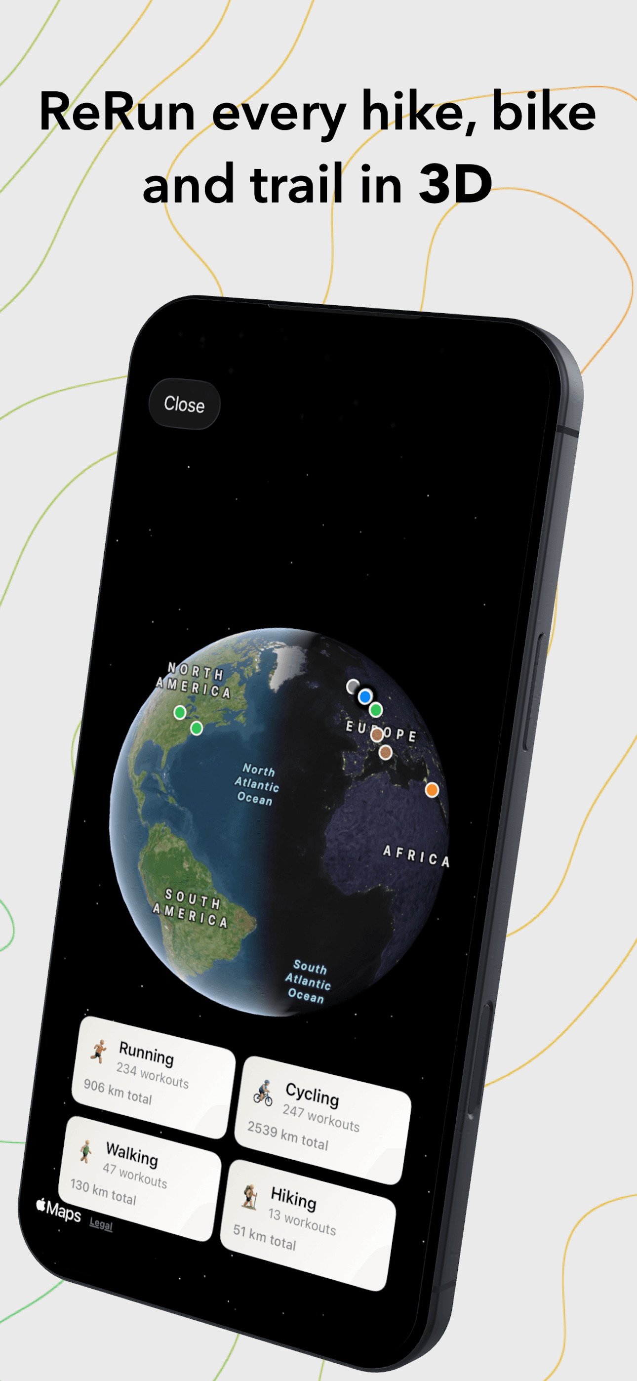 ReRun: 3D Hike, Bike & Trails screenshot 2