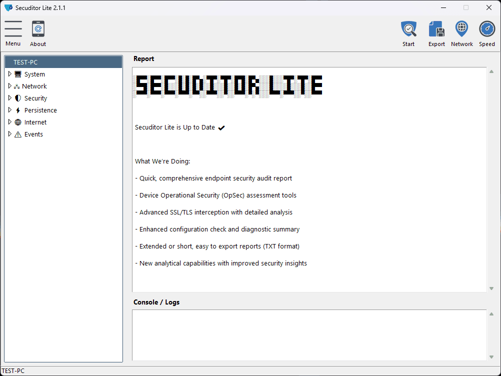 Secuditor Lite screenshot 1