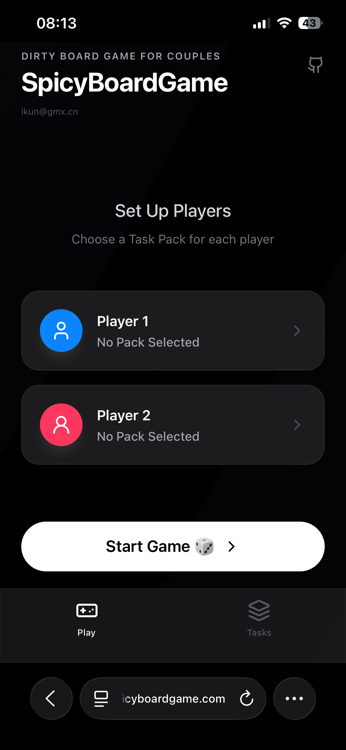 SpicyBoardGame for Couples screenshot 1