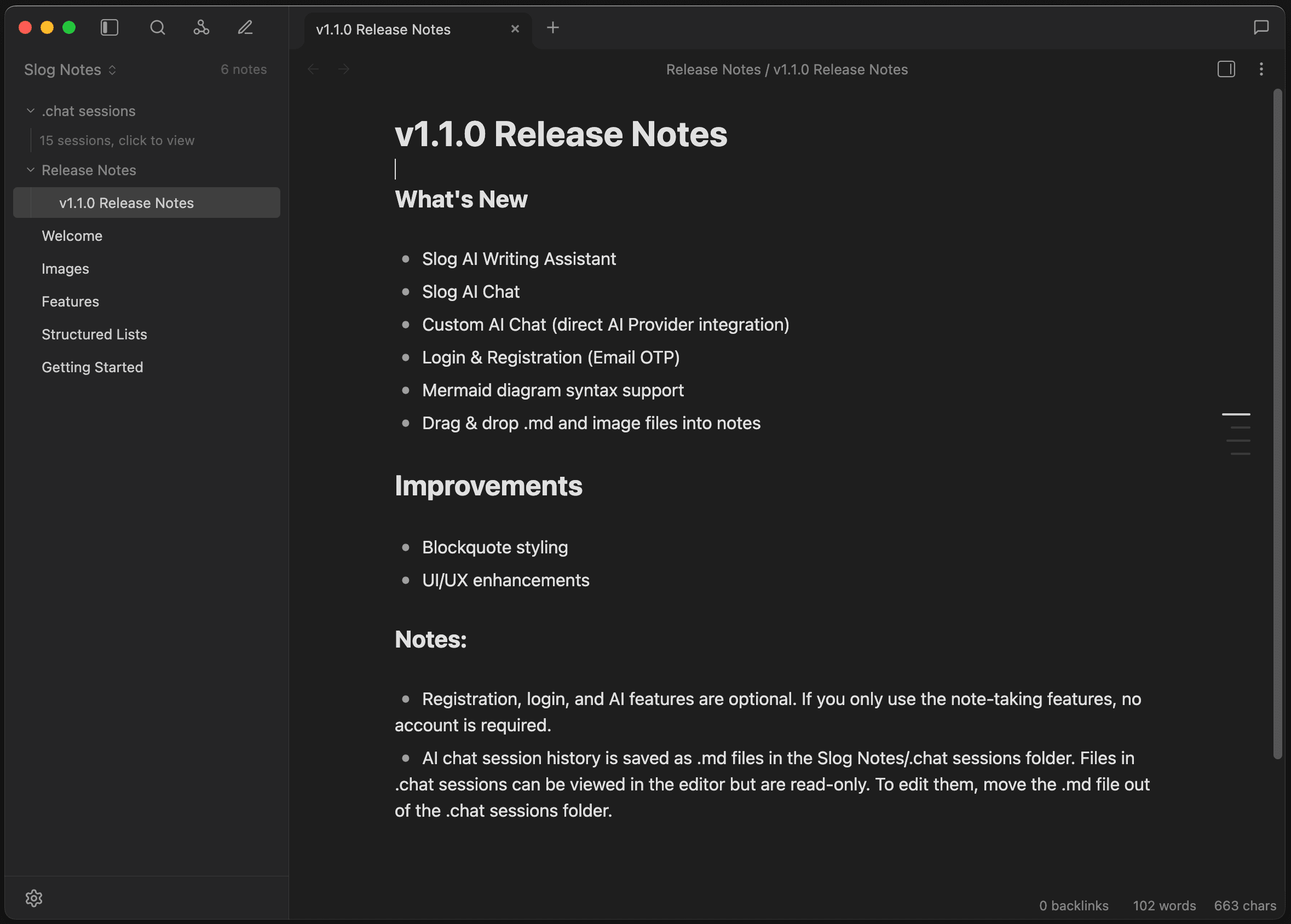 Slog Notes screenshot 5