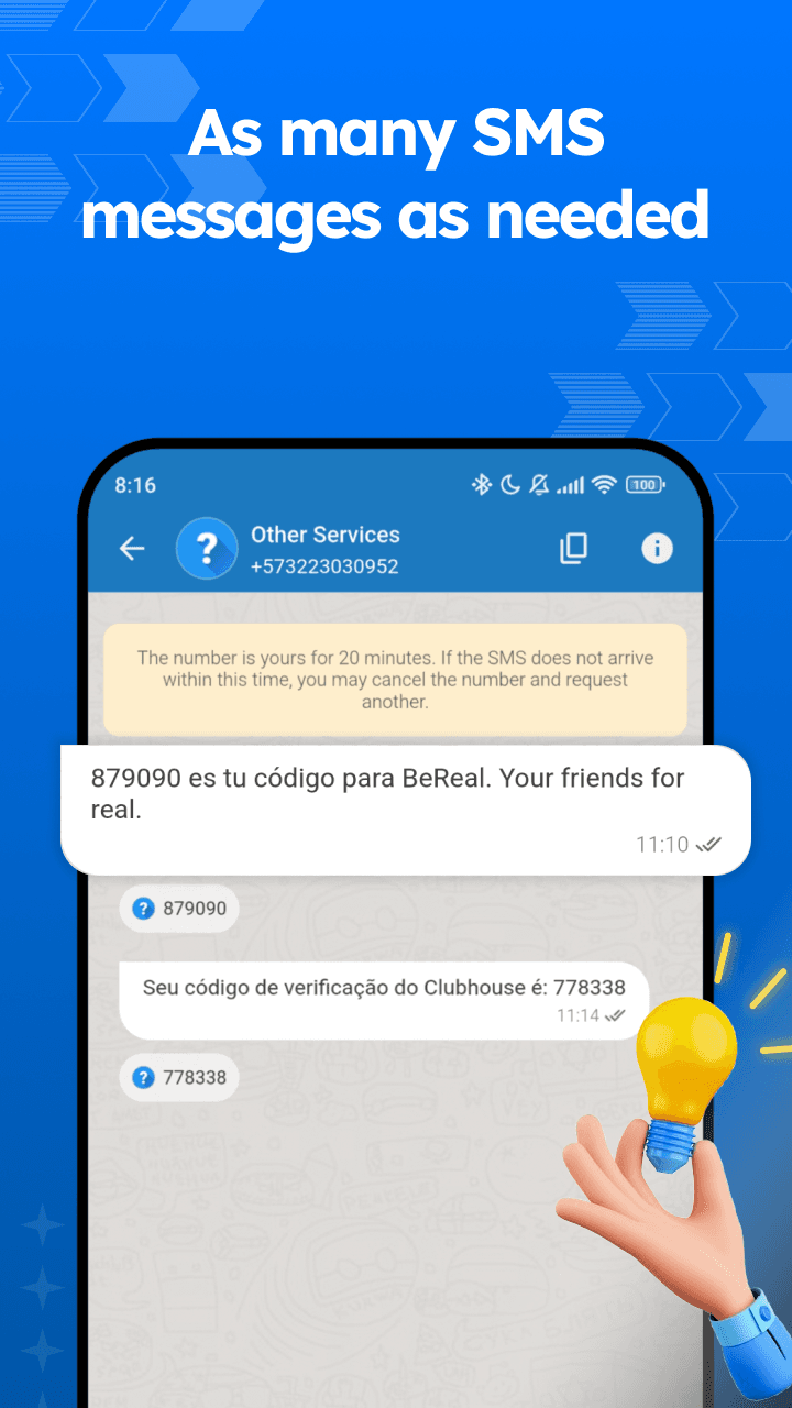 Receber SMS App screenshot 4
