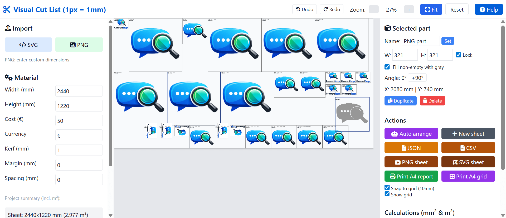 Visual Cut List screenshot 5