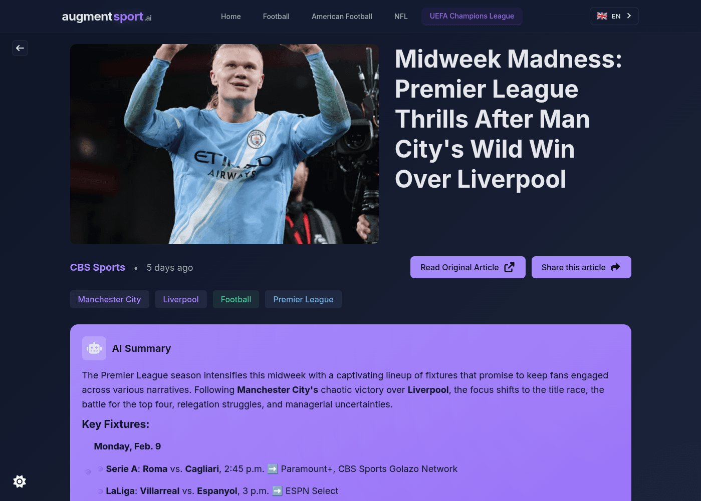 augmentsport.ai screenshot 2