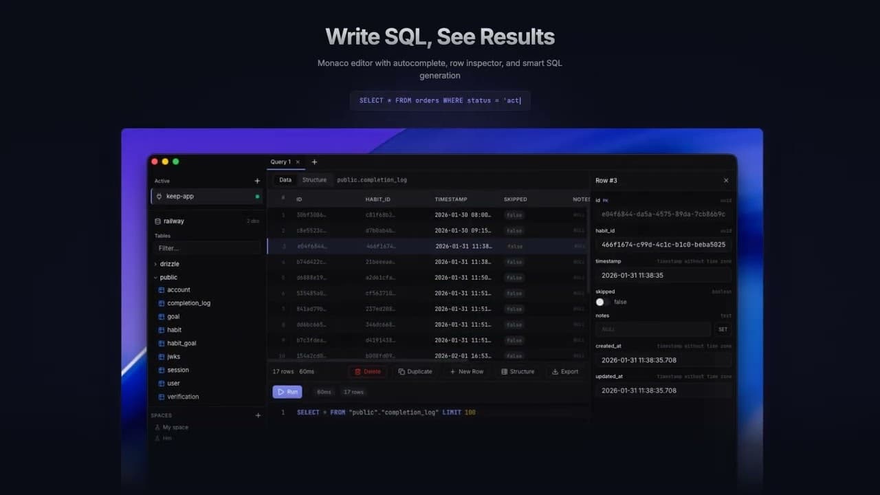 Queryline screenshot 1