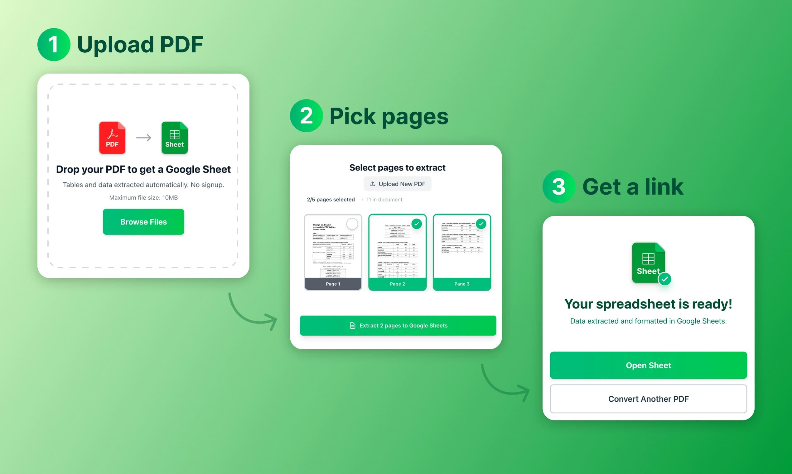 PDF to Google Sheets screenshot 3