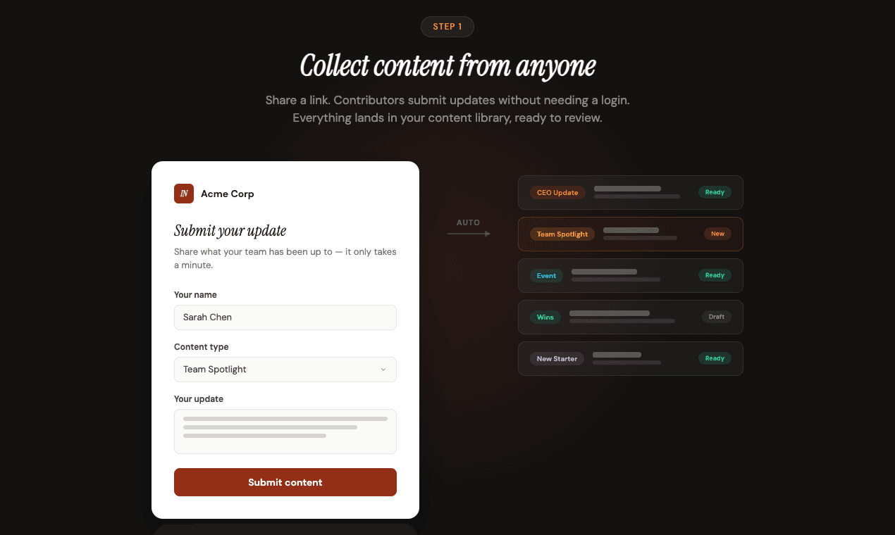 Internal Newsletter screenshot 3