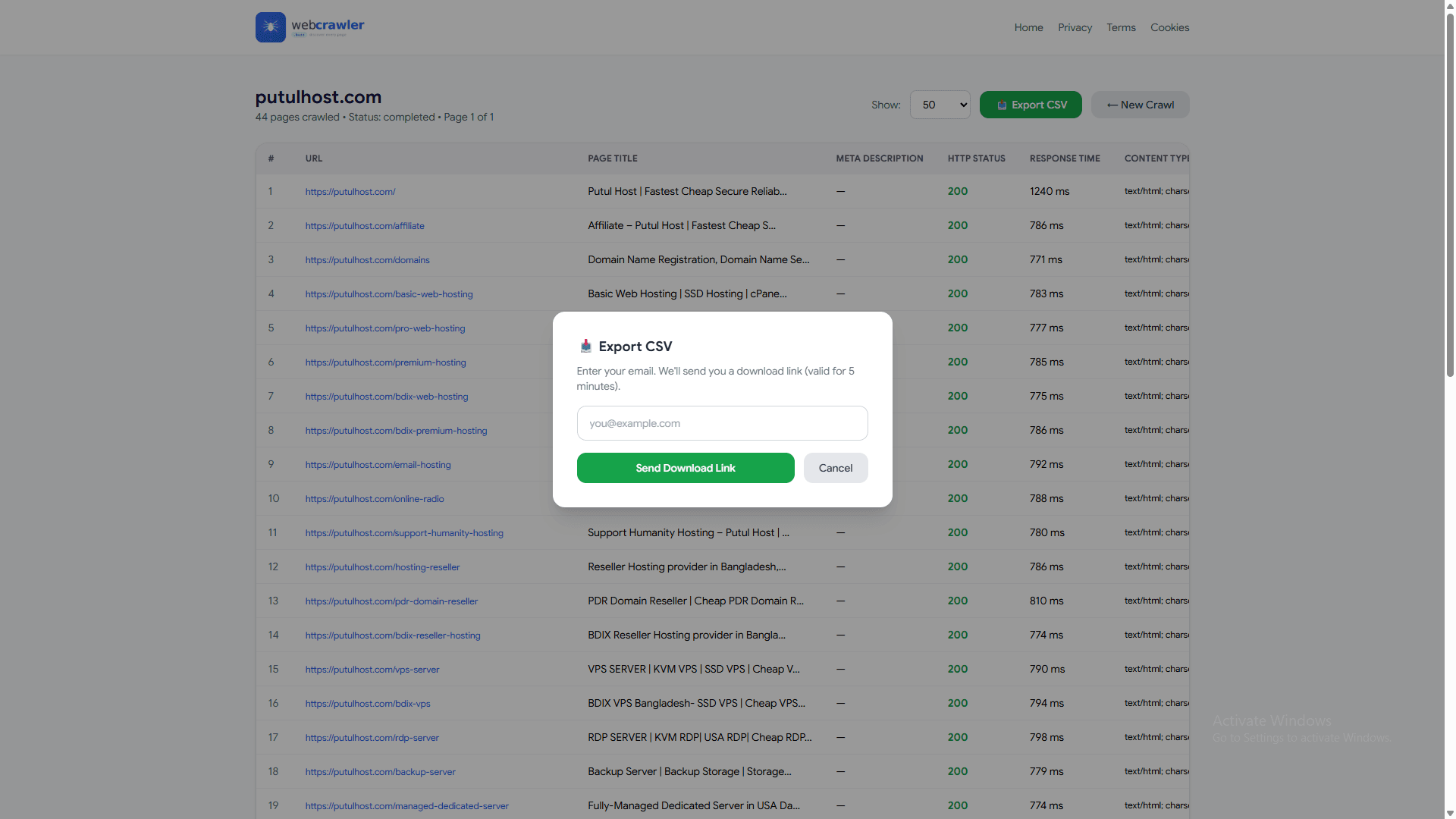 webcrawler.buzz screenshot 4