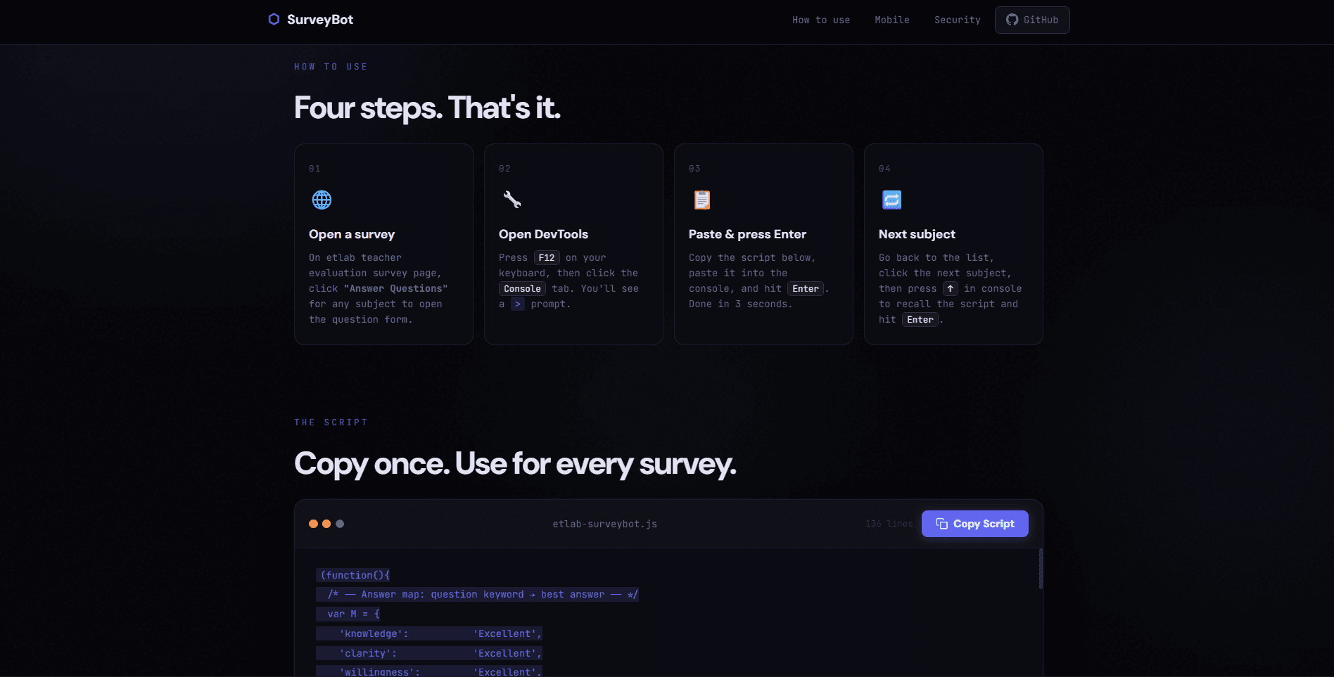 SurveyBot screenshot 2