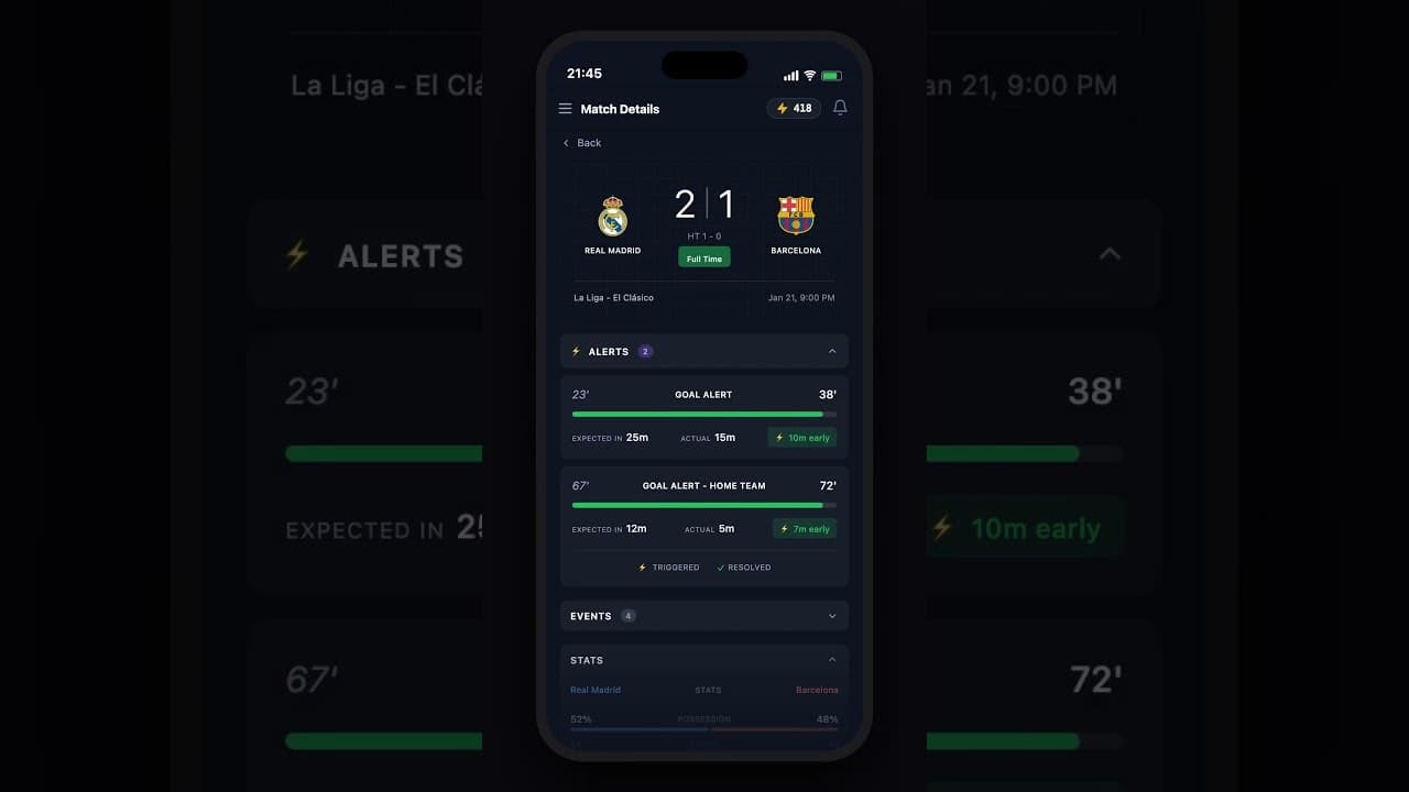 Sports Alert screenshot 1