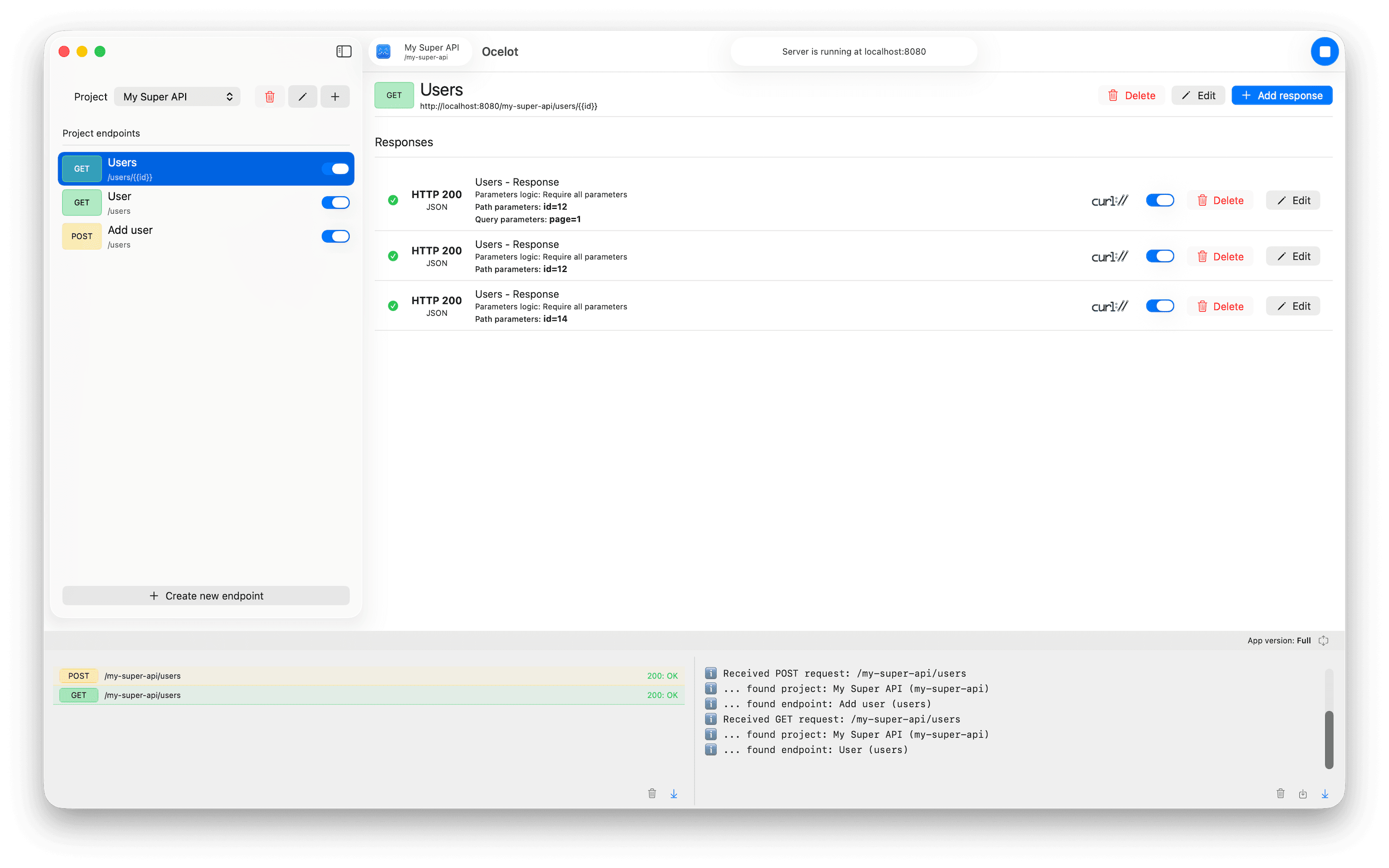 Ocelot API Mocker screenshot 2