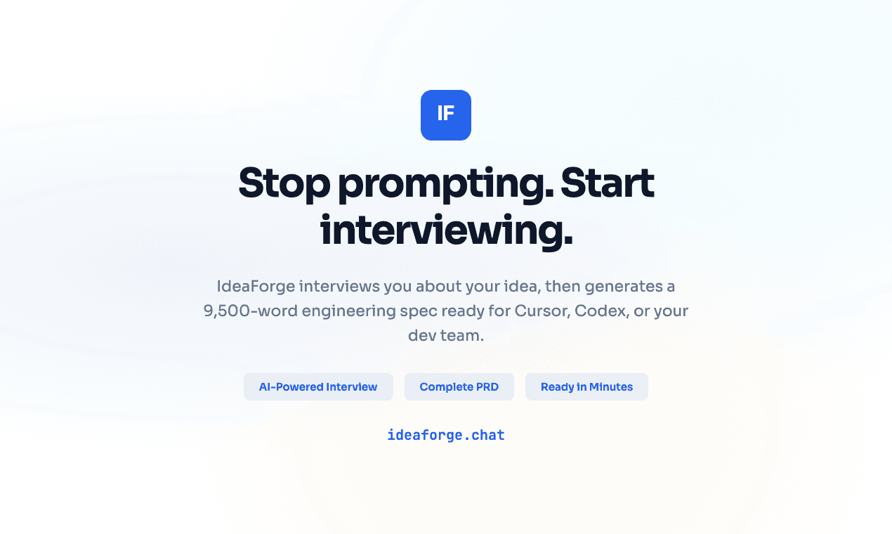 Ideaforge.chat screenshot 2
