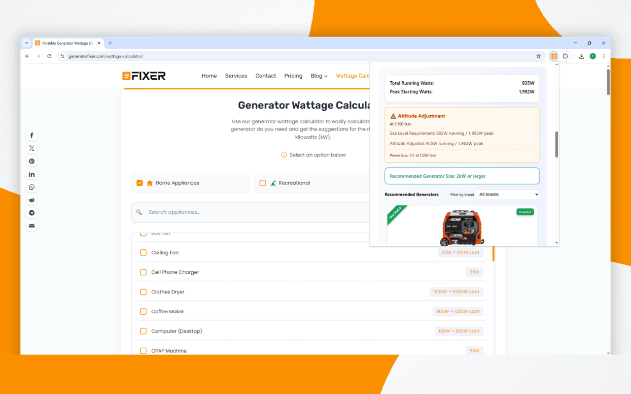 Generator Fixer screenshot 1