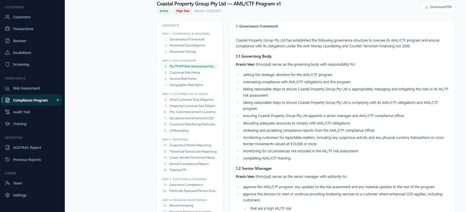 AMLTranche screenshot 4