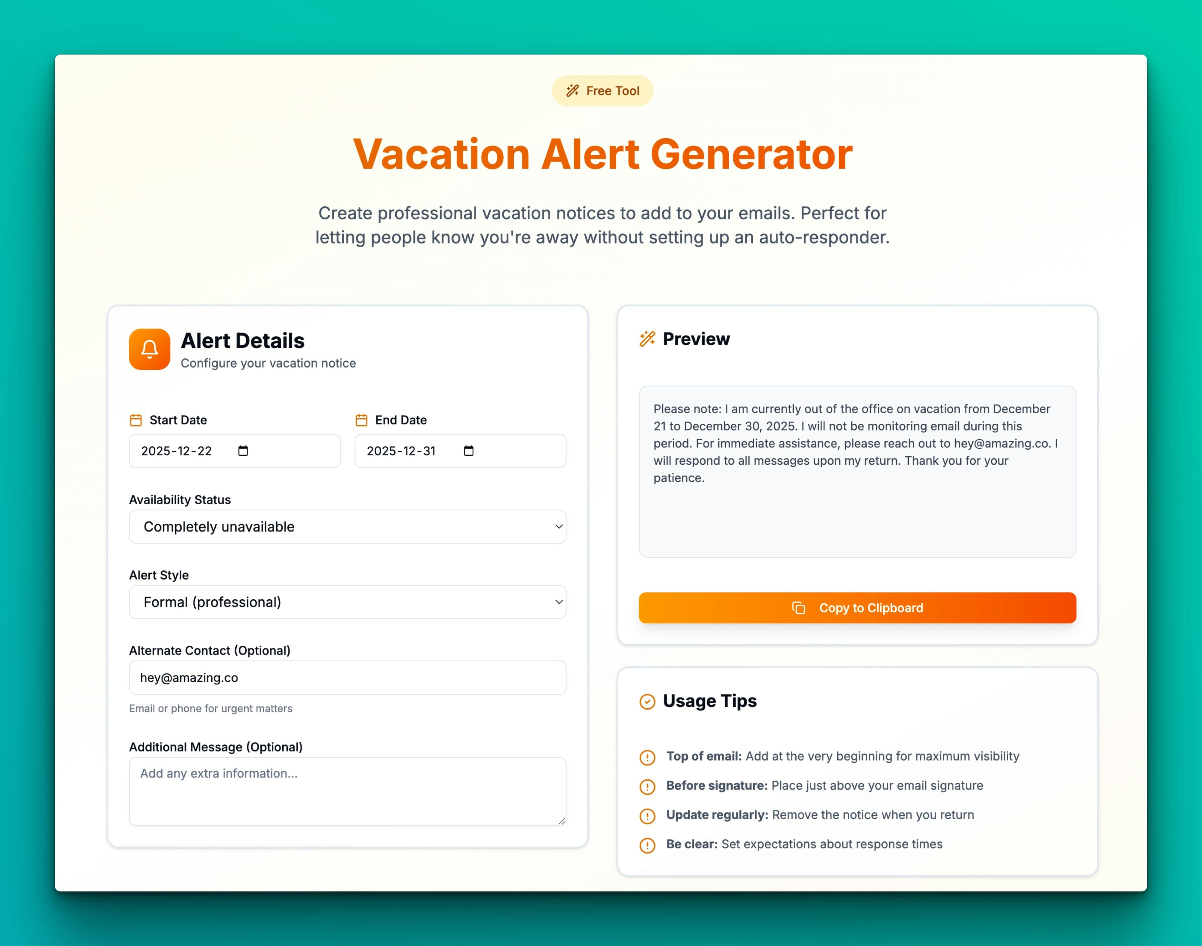 EmailSig screenshot 9