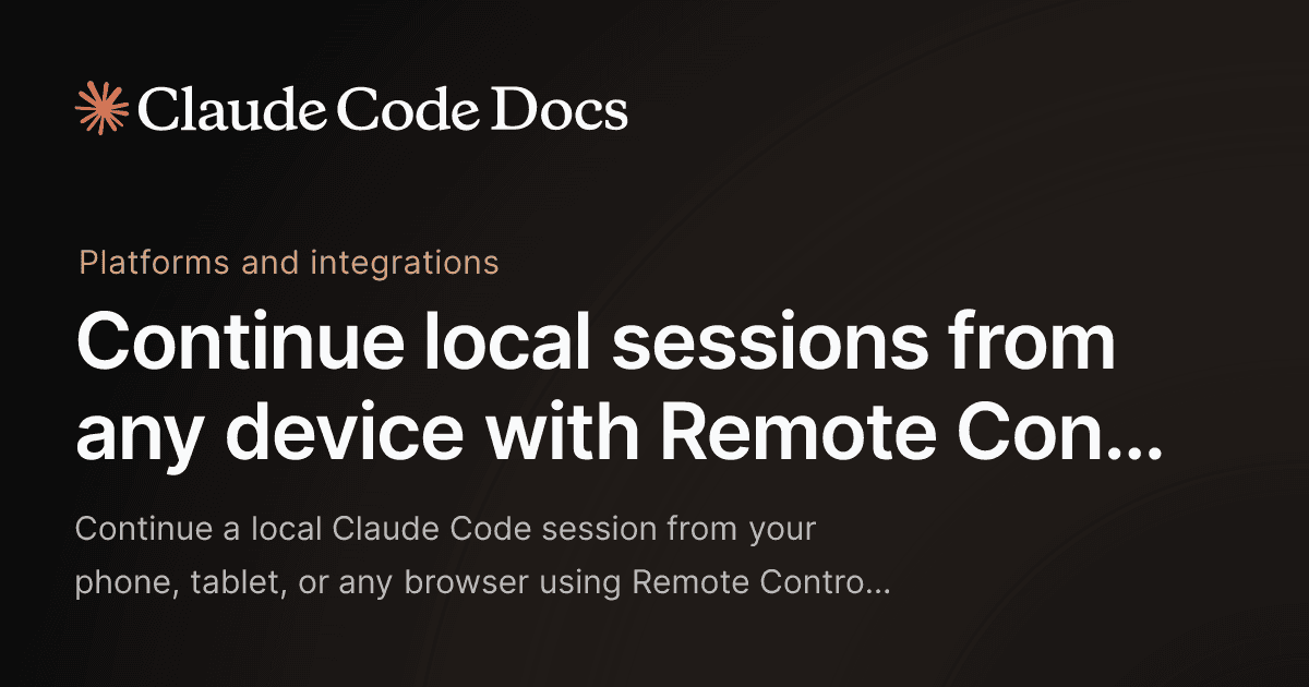 Claude Code Remote Access screenshot 1