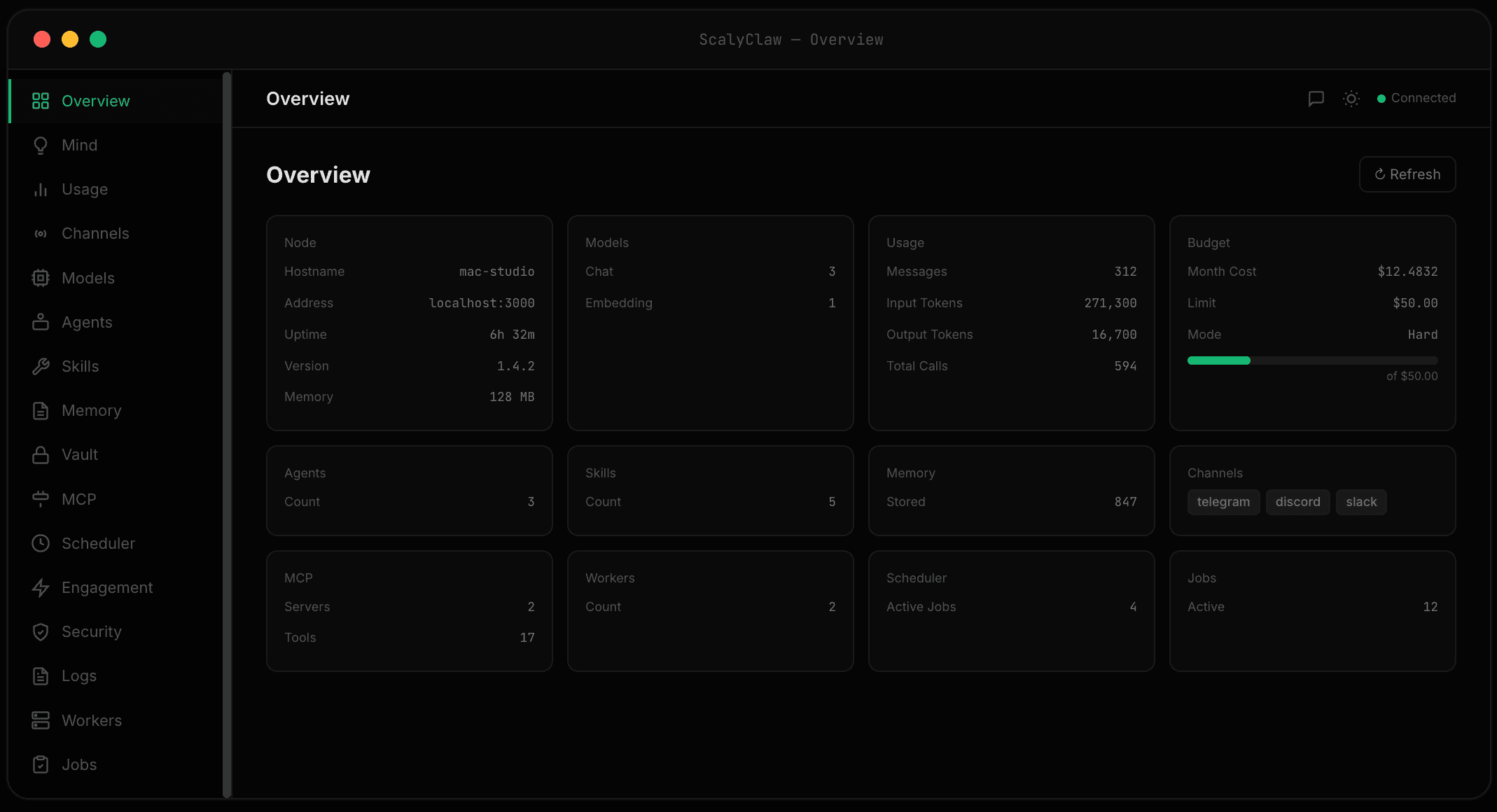 ScalyClaw screenshot 1
