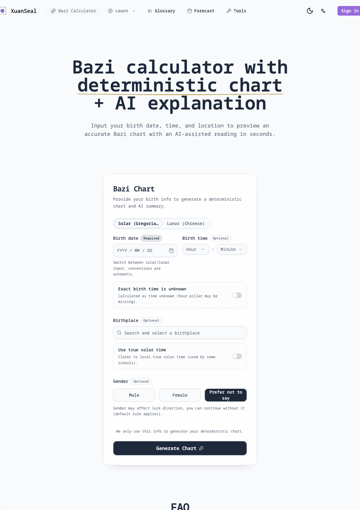 XuanSeal Bazi Calculator screenshot 3