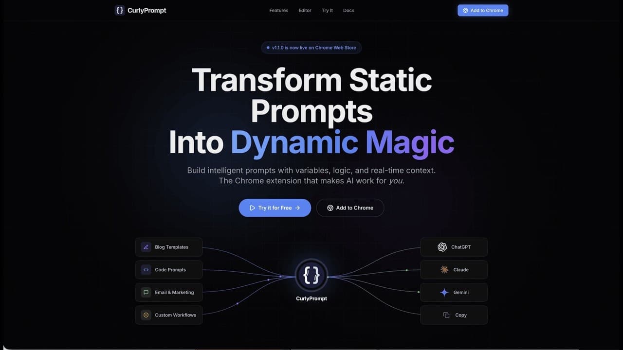 CurlyPrompt screenshot 2