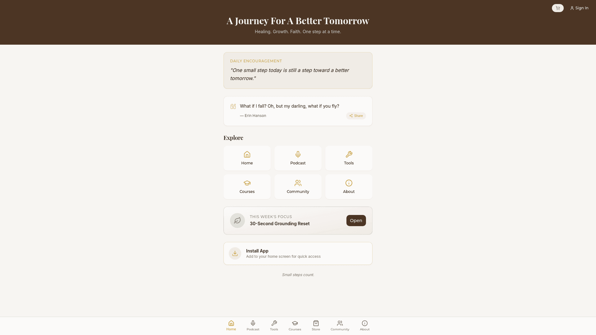 Nurture Your Tomorrow screenshot 1