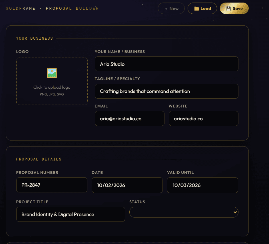 GoldFrame Agency Suite screenshot 2