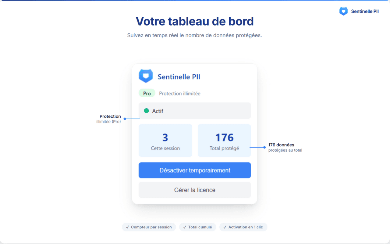 Sentinelle PII screenshot 5