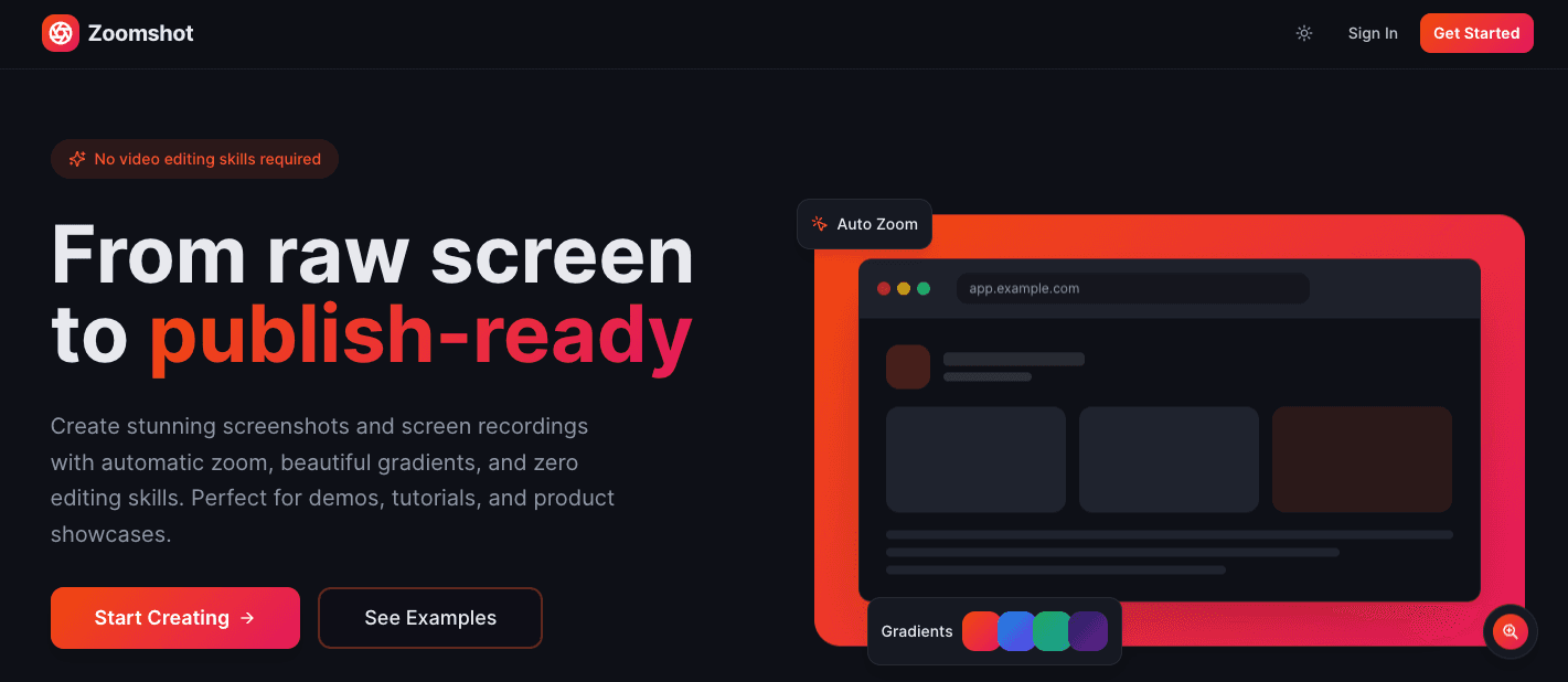 ZoomShot - Amazing screen recordings screenshot 1
