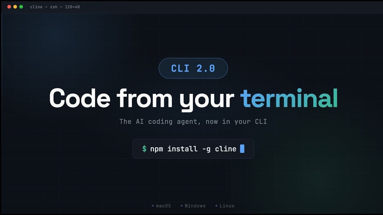 Cline CLI 2.0 screenshot 1