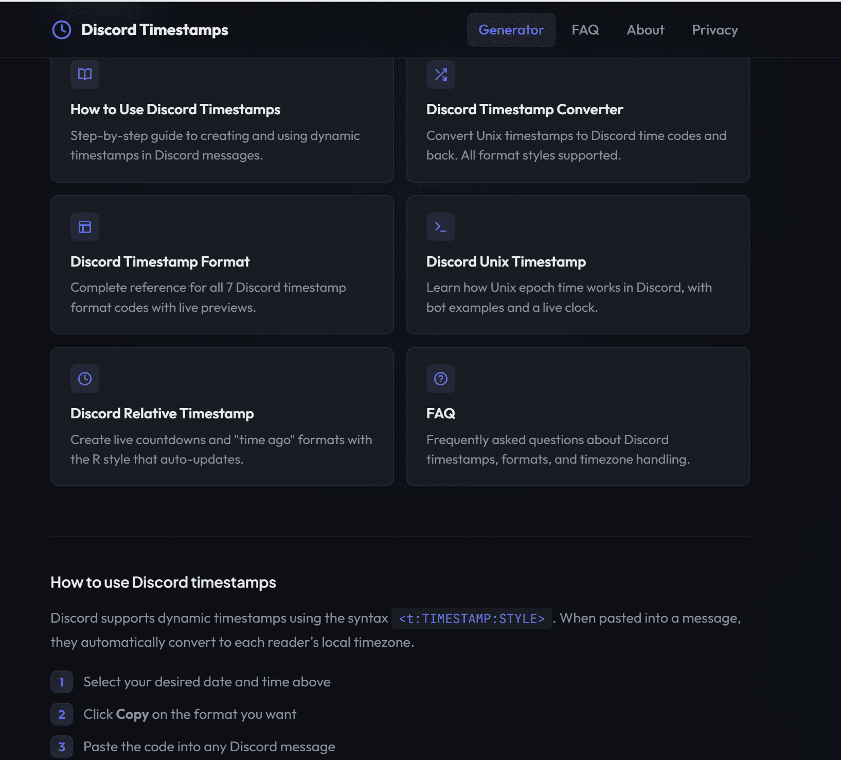 Discord Timestamp Generator screenshot 4