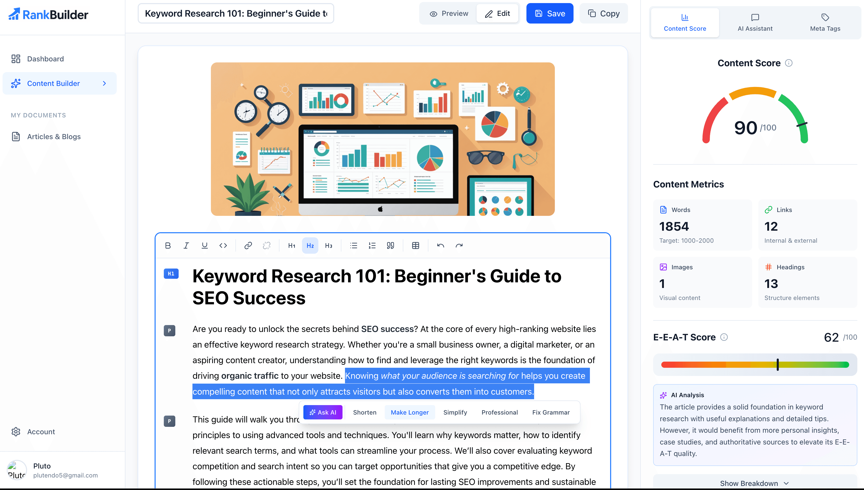 RankBuilder.ai screenshot 1