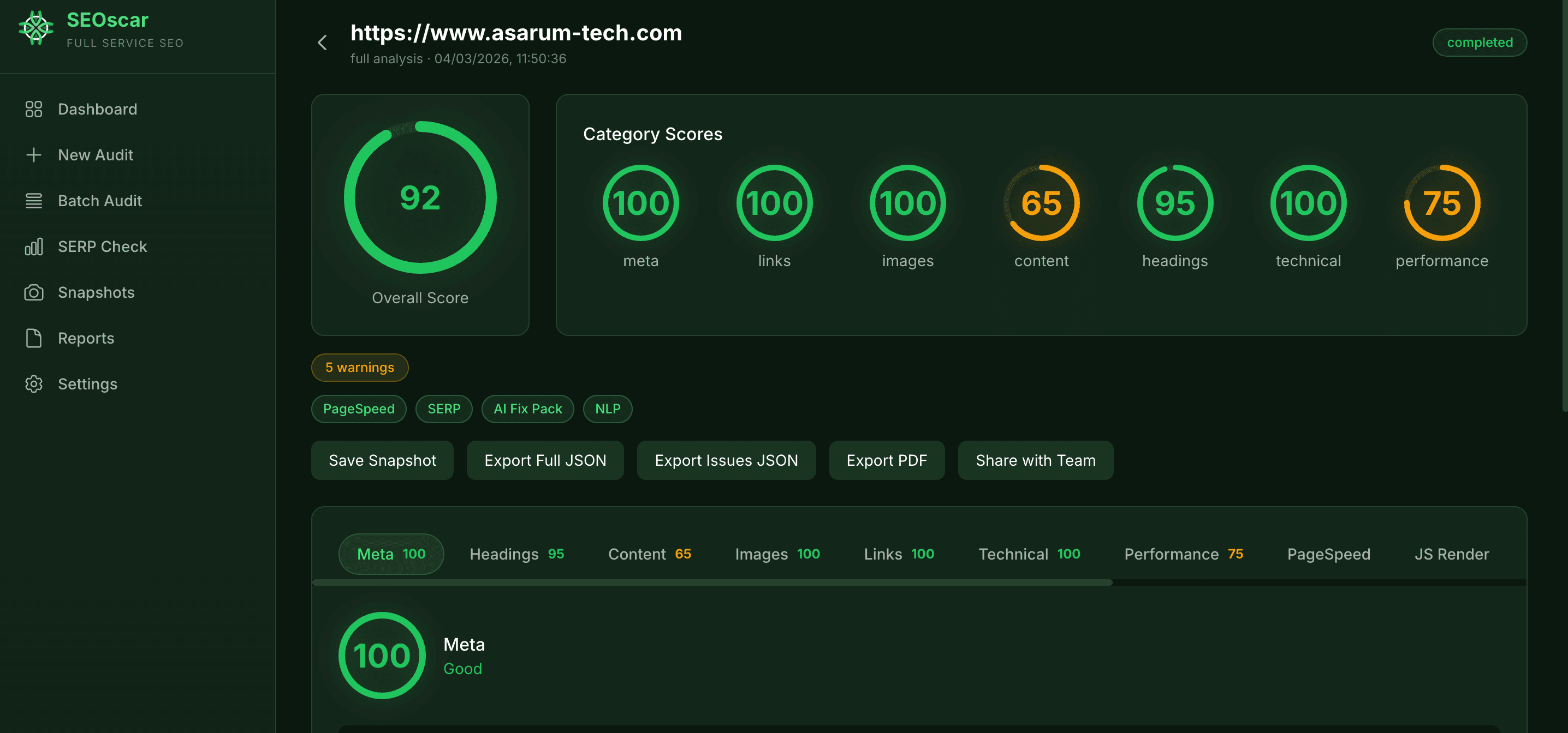 SEOscar screenshot 2