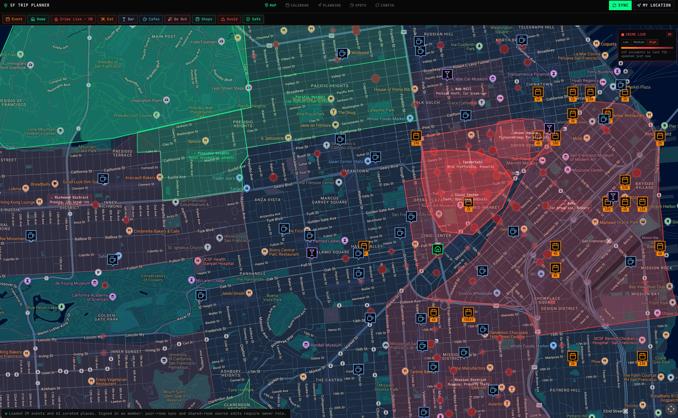 SF Trip Planner screenshot 2