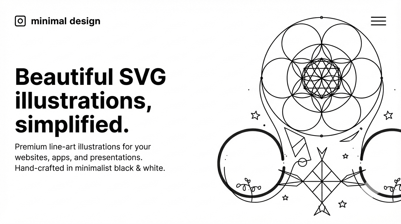 Minimalistic design illustrations screenshot 4