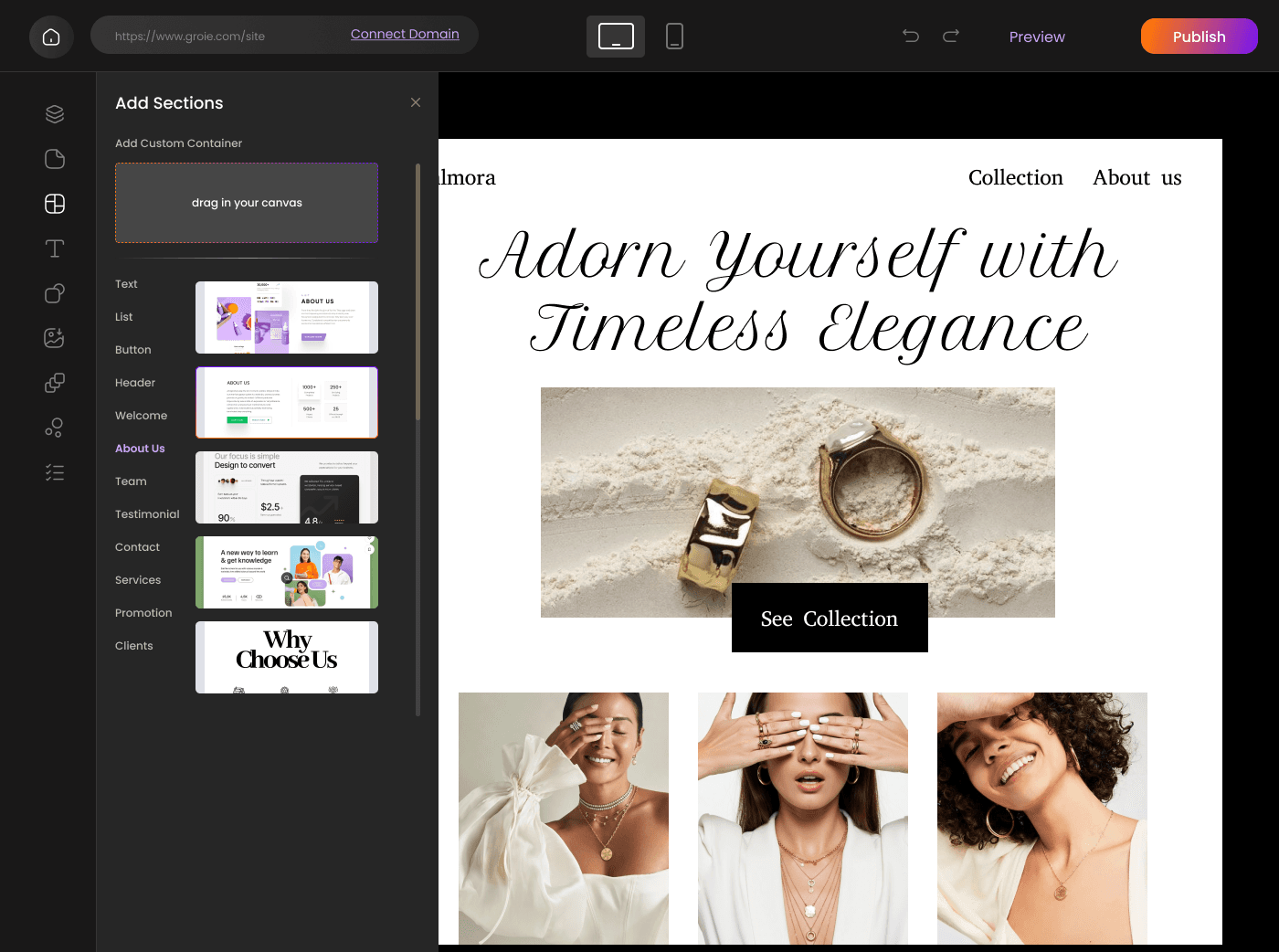 Groie - No-code website builder screenshot 5
