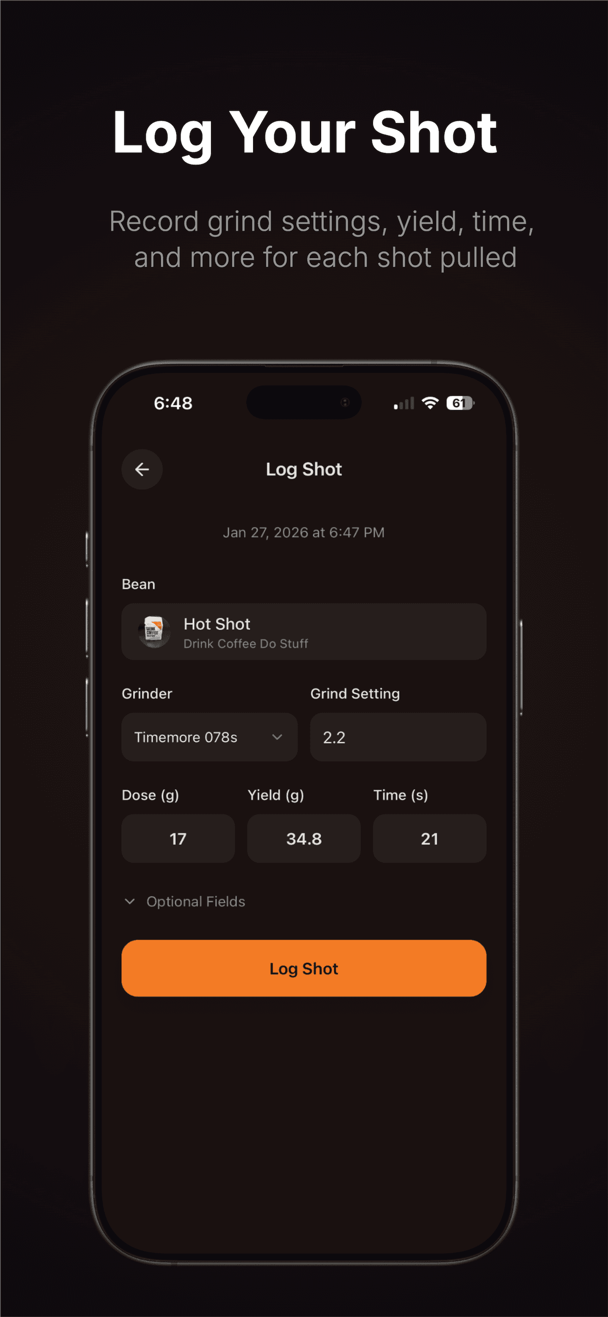 Espresso Shot Log screenshot 4