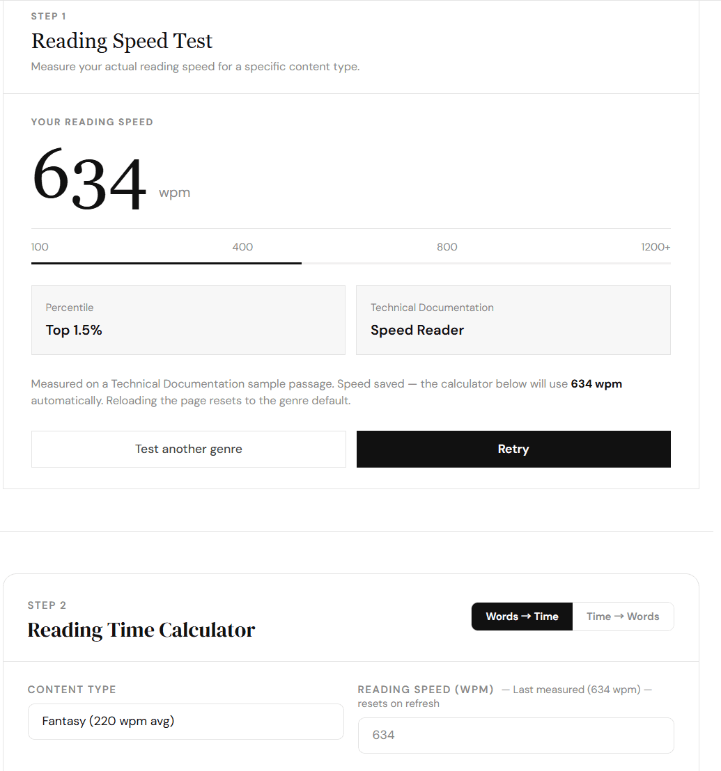 MyReadingSpeed screenshot 3
